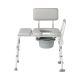 Medline Combination Transfer Bench and Commode, Padded