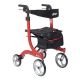 Drive Nitro Rollator (Red frame, isometric full view)