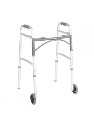 Drive Medical Deluxe Junior Folding Walker, Two Button with 5